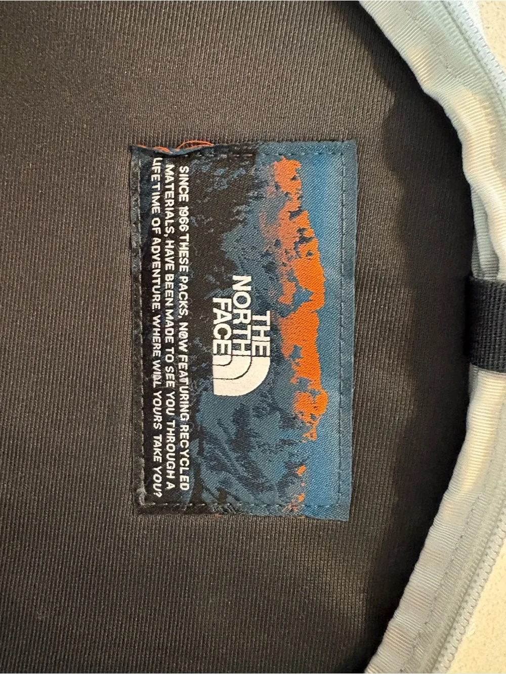 The North Face Light Gray and Black Men's Backpack